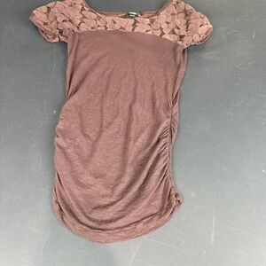 Vanity ruched side fitted top. Women’s medium